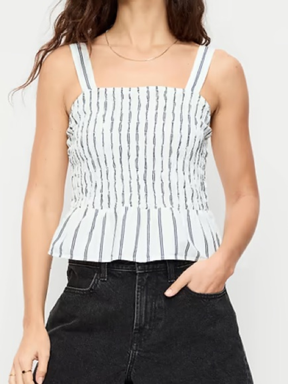 Old Navy Smocked Peplum tank top